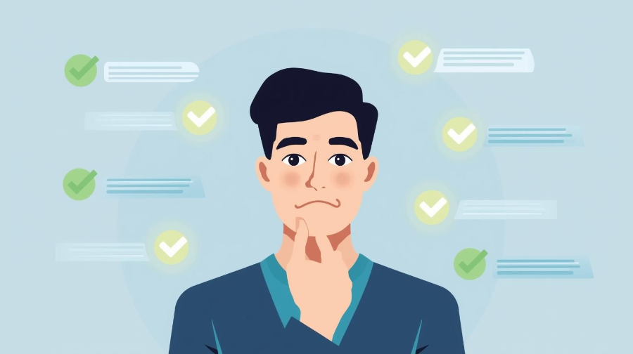 전립선 생활관리 핵심 체크리스트를 상징하는 체크보드 일러스트