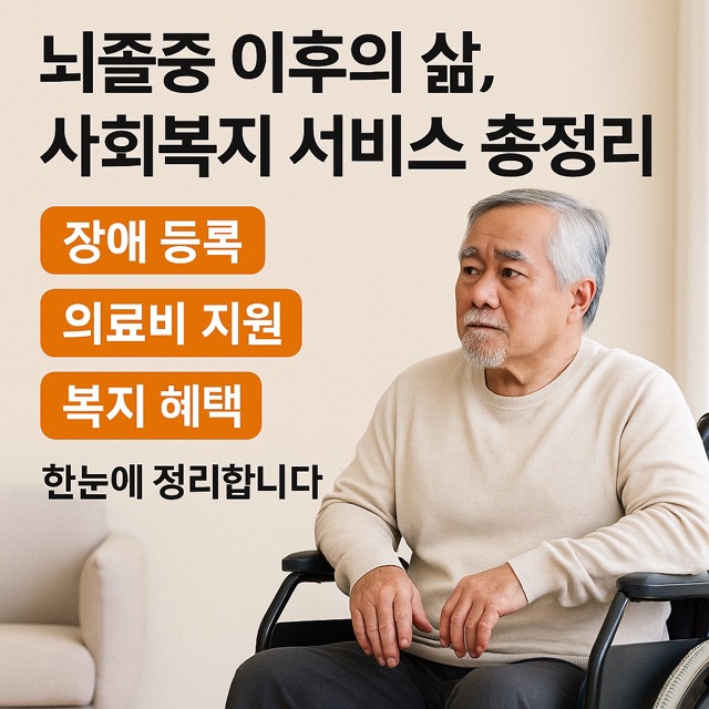 휠체어에 앉은 중장년 남성이 복지 정보를 바라보는 장면(출처: 자체제작)