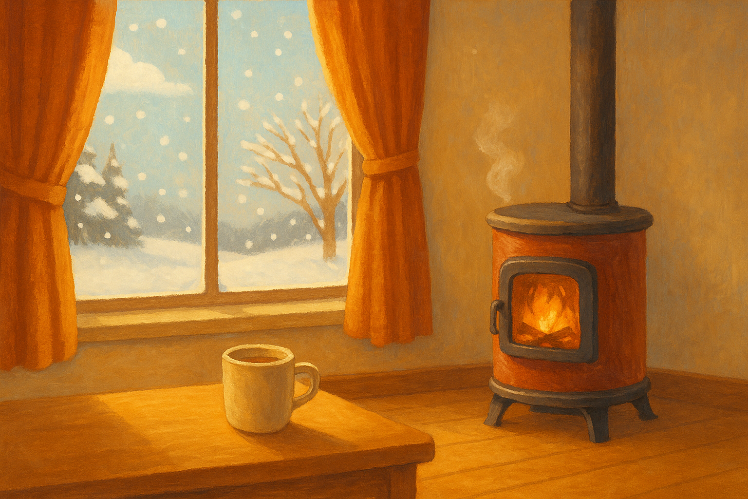 따뜻한 겨울을 표현한 이미지