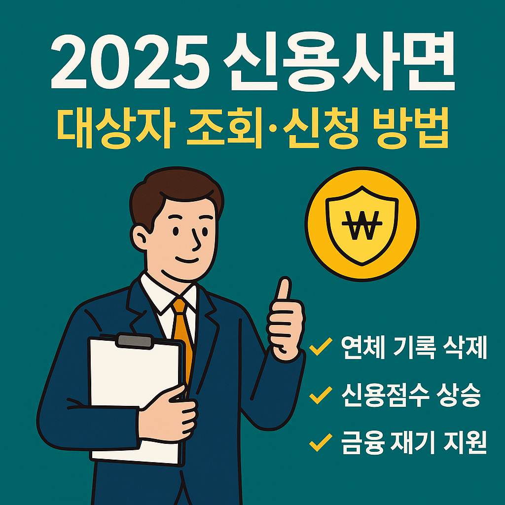신용사면 대상자 조회·신청 방법 (혜택·조건·주의사항 총정리) 2025