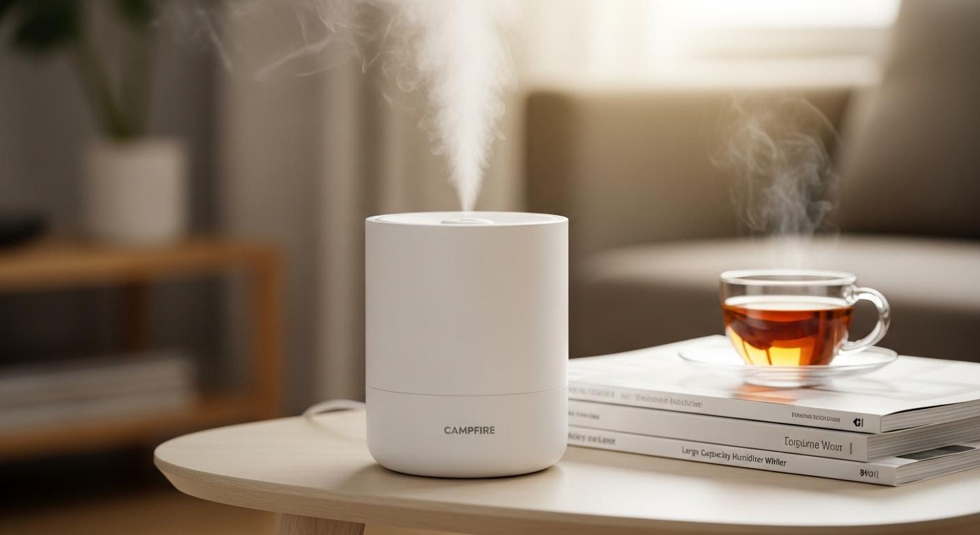 **모닥불 불멍 대용량 가습기 화이트 200m