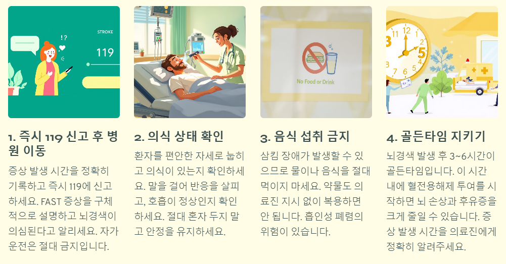 뇌경색 증상이 나타났을 때 대처법