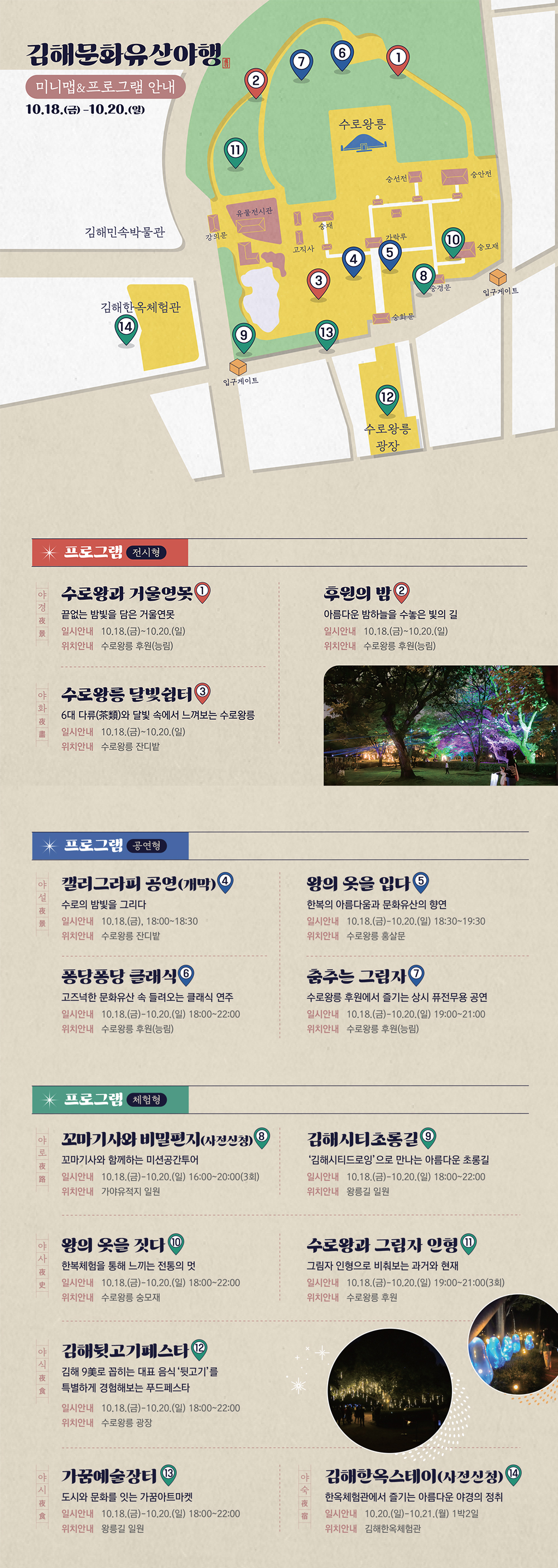 김해문화유산야행 2024 일정 및 프로그램 교통 주차장