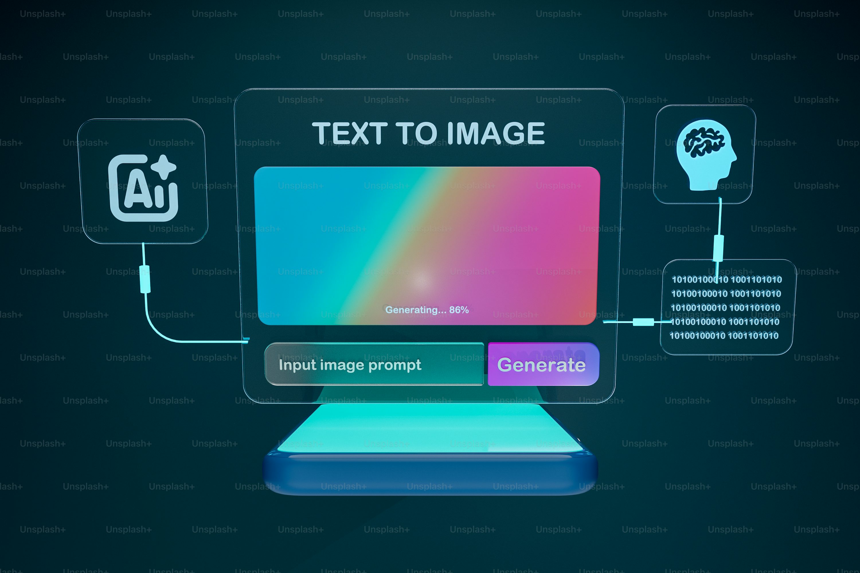 미드저니의 이미지 처리 프로세스를 보여주는 모습