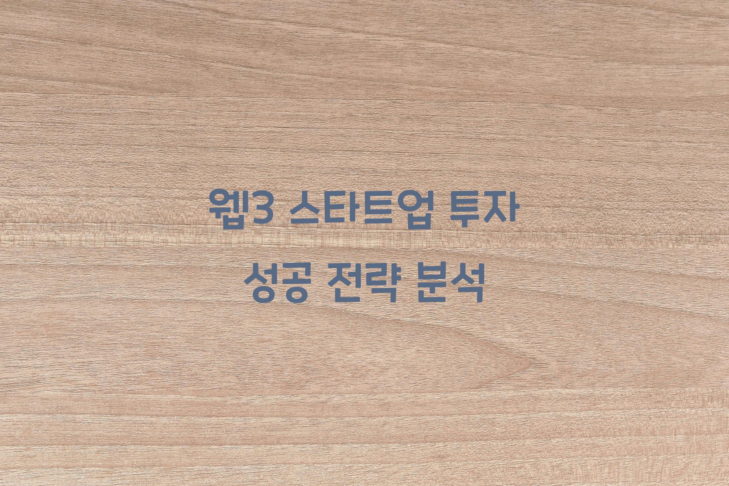 웹3 스타트업 투자