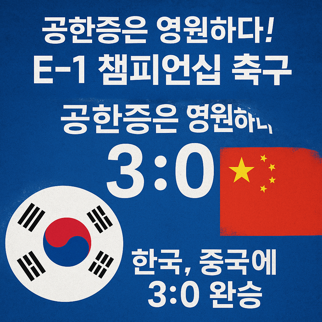 축구 한국 대 중국 축구 결과