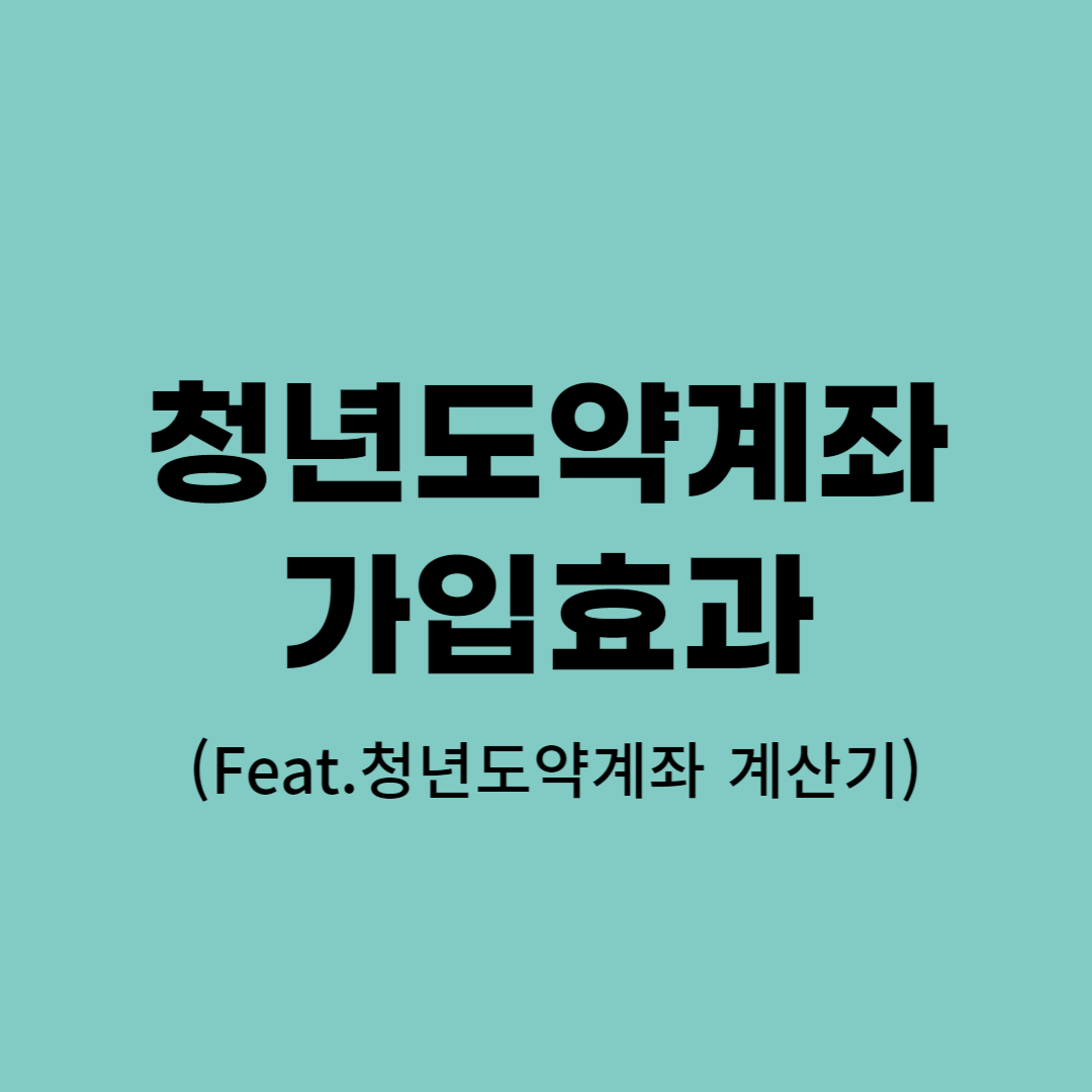 청년도약계좌가입효과