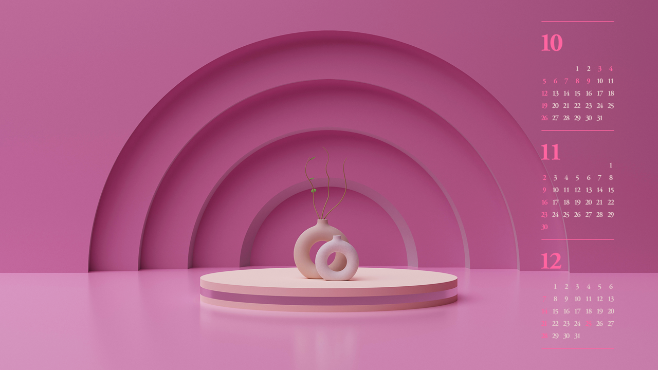 08 자주색 그래픽 B - 2025년11월 노트북배경화면