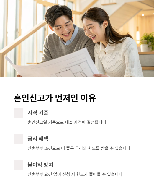혼인신고가 먼저인 이유