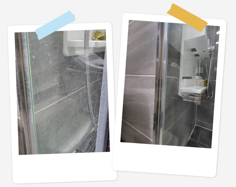 안방 화장실 물 때 제거2