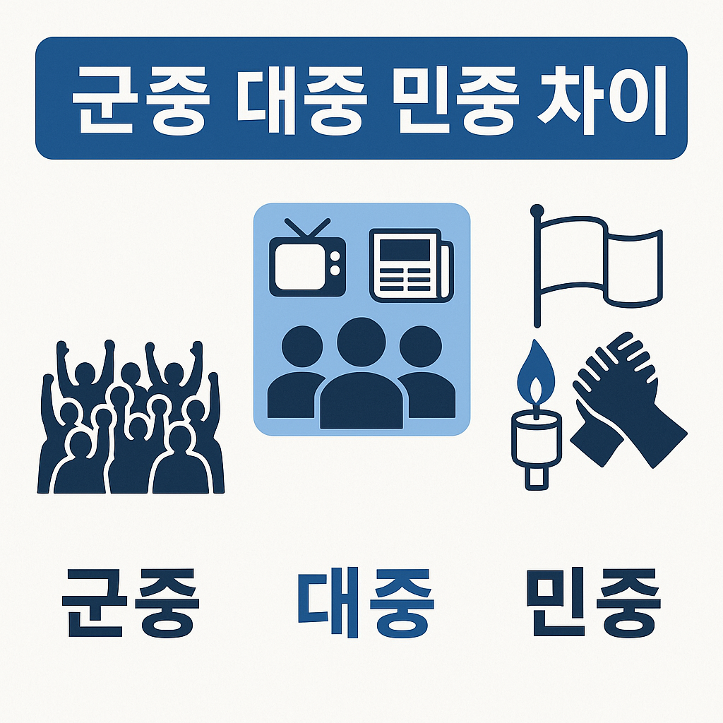 군중, 대중, 민중의 차이