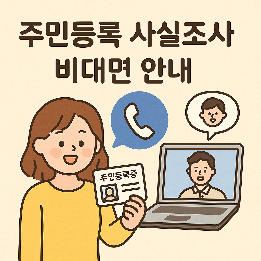 주민등록 사실조사 비대면 안내
