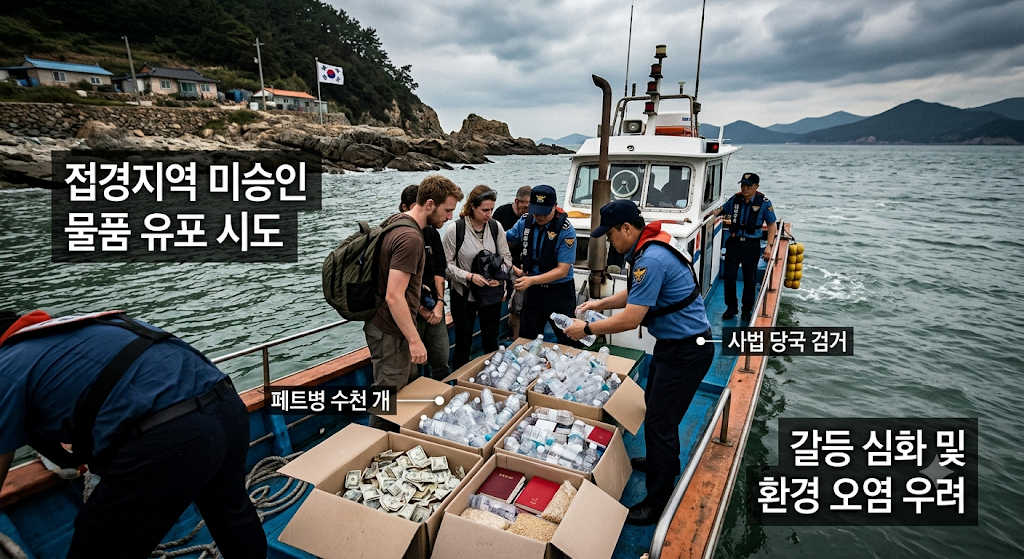 접경지역 미승인 물품 유포 시도