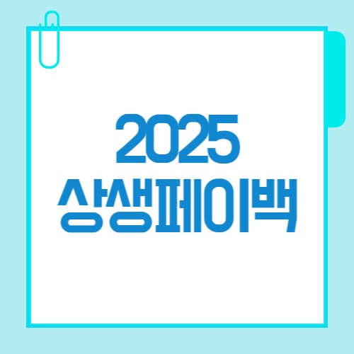 2025 상생페이백 완전정리 신청·조회·사용처 총정리