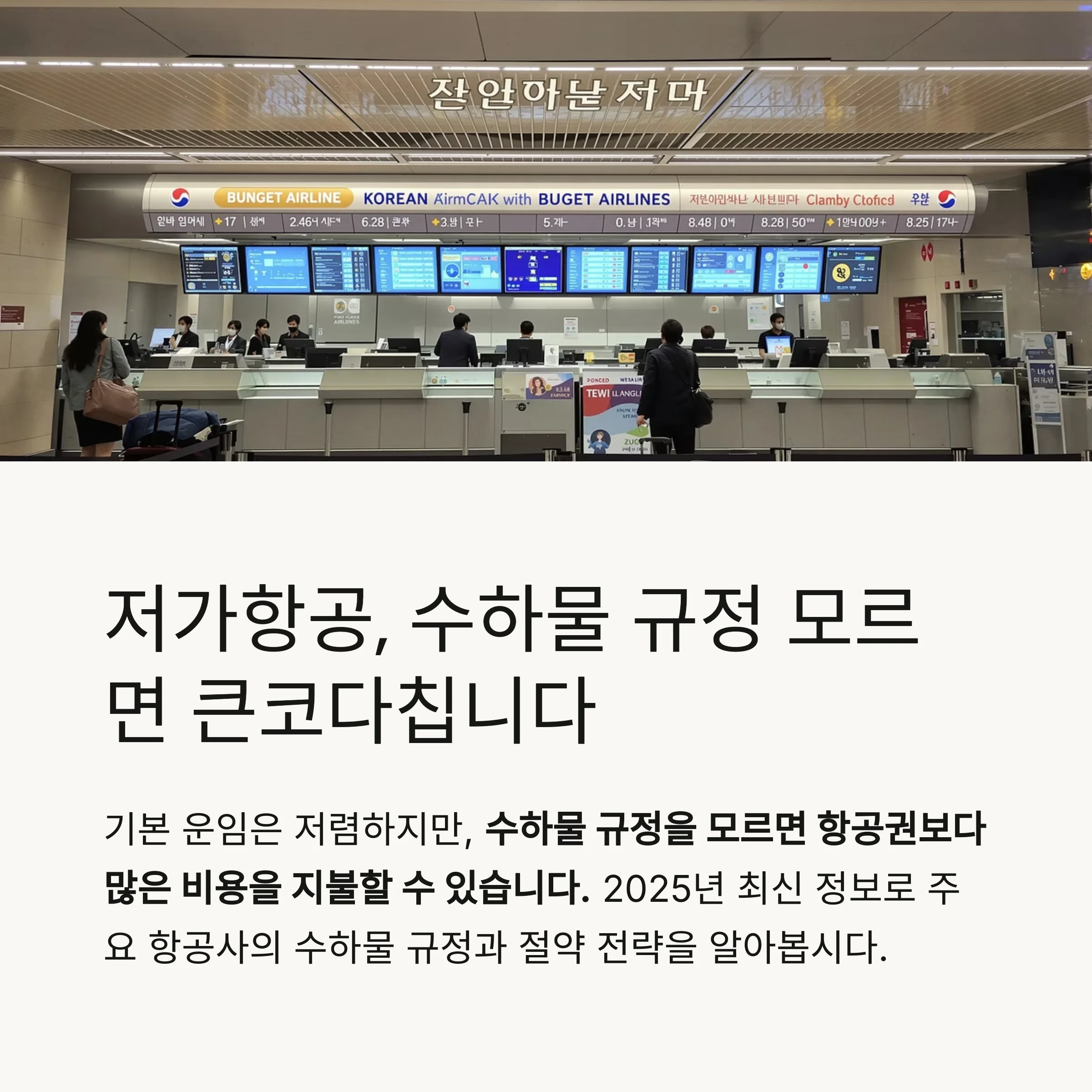 저가 항공사 이용 전 꼭 알아야 할 수하물 규정