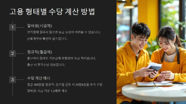 고용별-수당계산방법