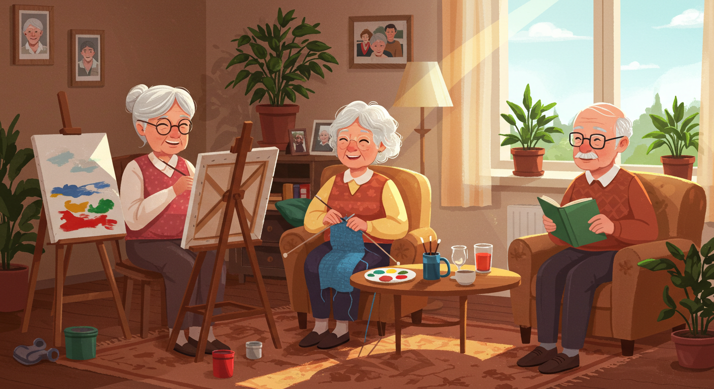 노후 취미 생활 이미지