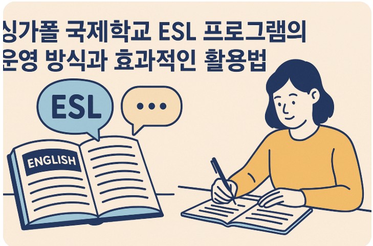 싱가폴 국제학교 ESL 운영 방식, 활용법, 장기적 도구 관련