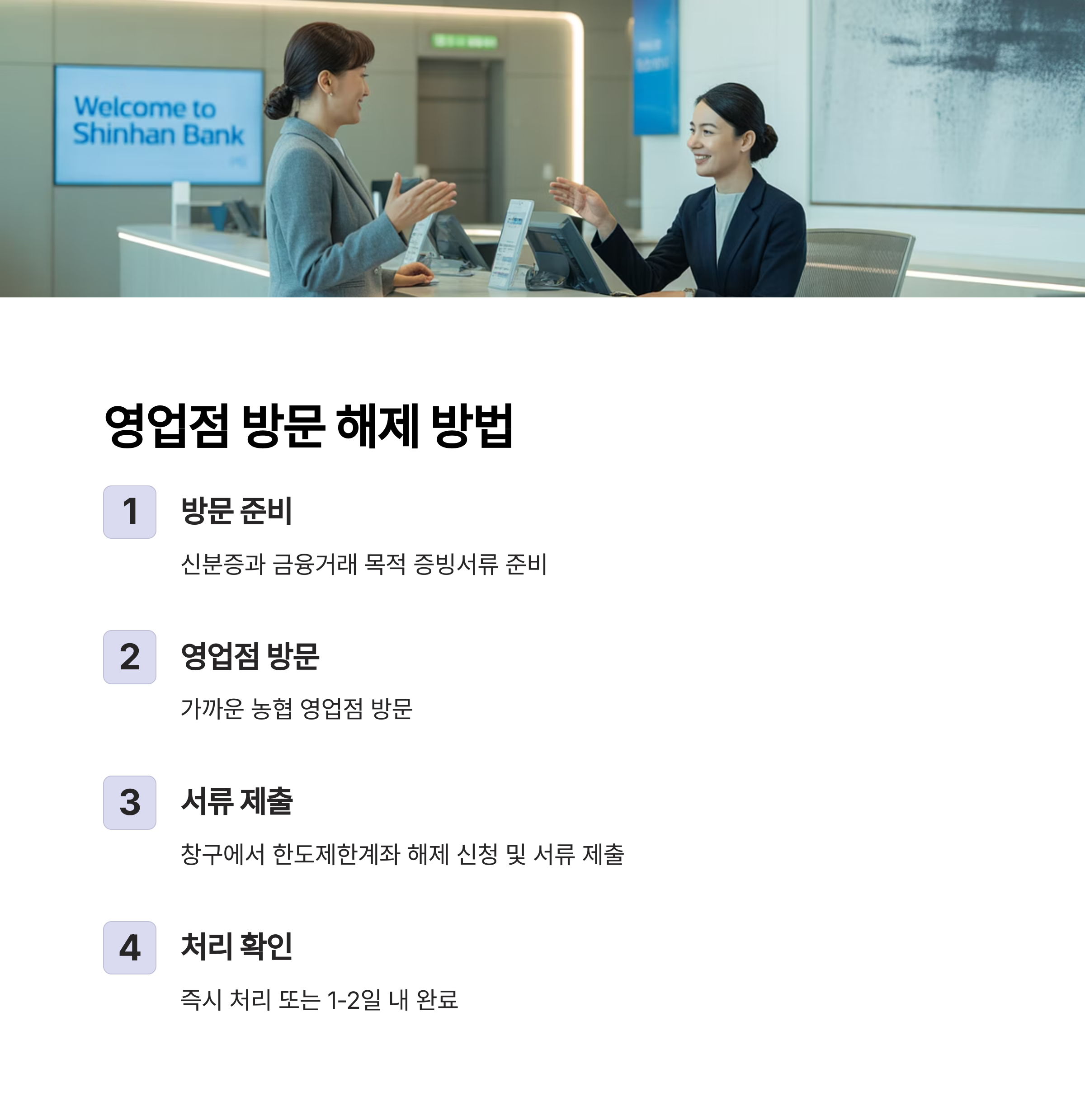 NH농협은행 한도제한 해제 방법