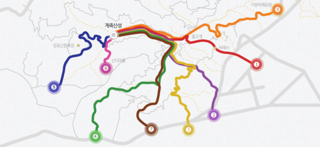 계족산 등산코스