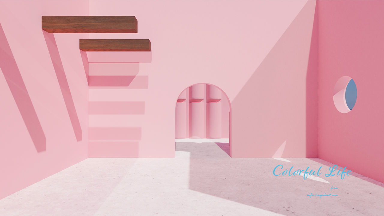 06 핑크 구조물 C - Colorful Life 핑크배경화면