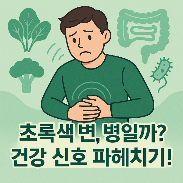 초록색변 원인 썸네일 이미지입니다.