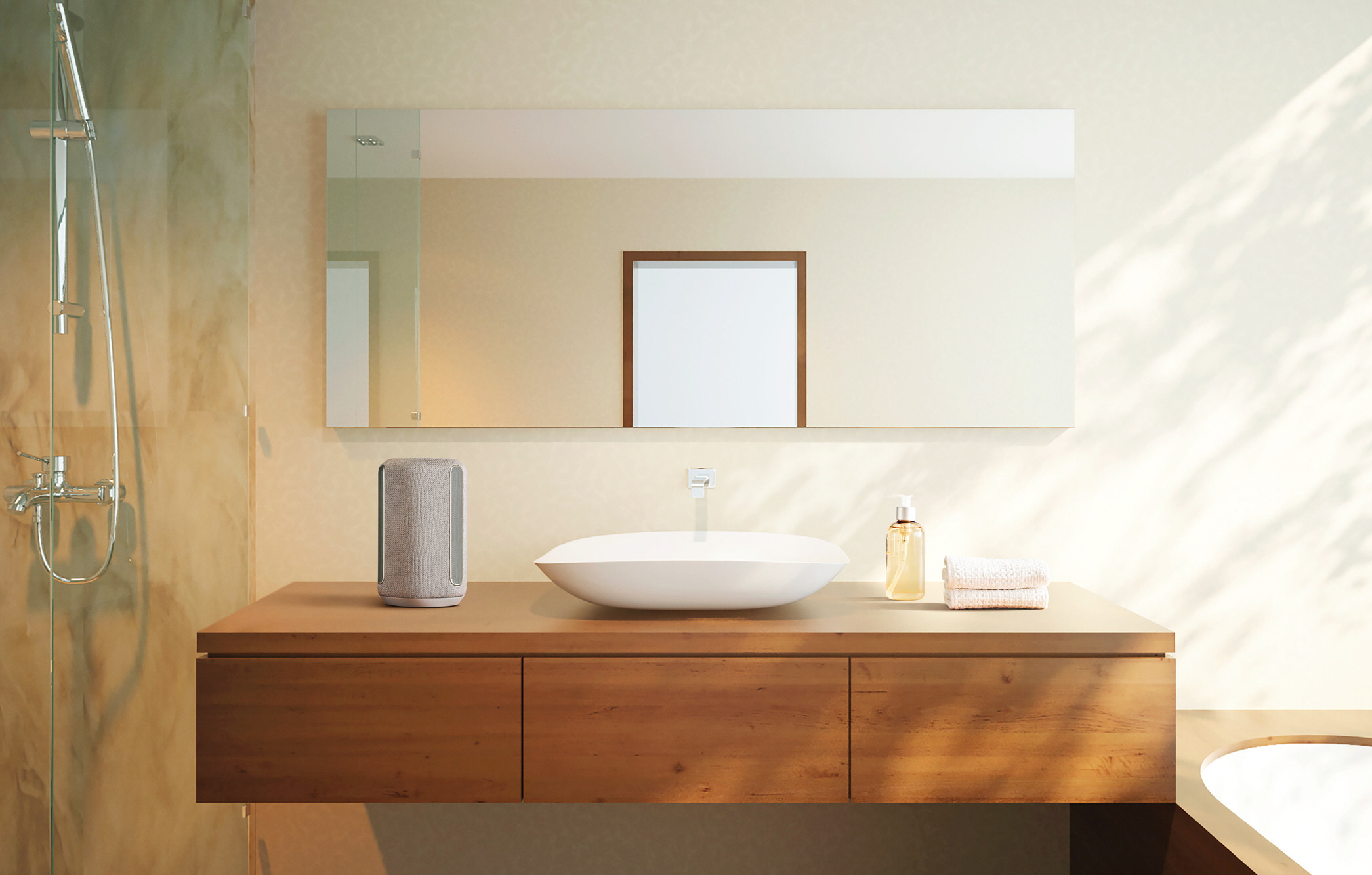 쾌적한 욕실을 만드는 소니 무선 스피커 SRS-RA3000