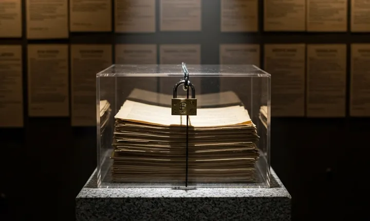 잠금장치로 보호된 문서 이미지, 보호예수 개념 표현