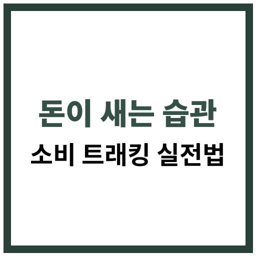 소비 내역 추적으로 새는 돈을 막는 실전 노하우 이미지