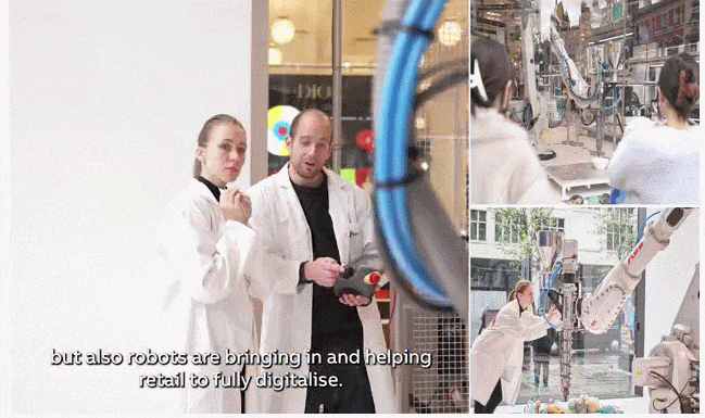 백화점에서 채용한 친환경 업싸이클링 로봇 VIDEO: Selfridges recruits an 8ft 3D-printing robot to transform pollution