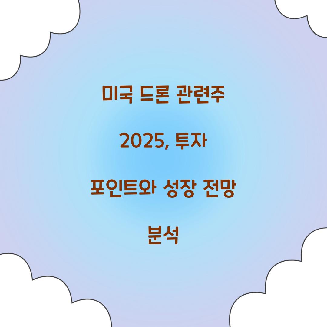 미국 드론 관련주 2025