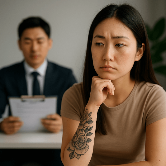 문신취업, 외모차별, 채용편견, 문신차별, 후광효과, 낙인이론, 구직심리,
이력서사진, 채용심리학, 한국취업시장