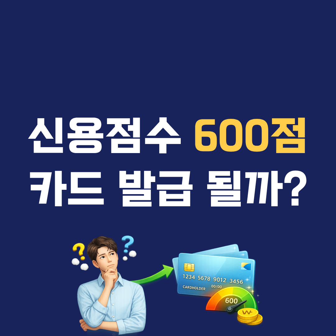 신용점수 600점이면 카드 발급 가능할까? 금융사 심사 현실 정리