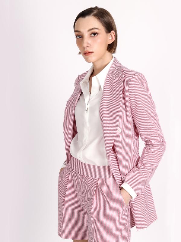 수트힐 여성 여름 정장 시어서커 스트라이프 -