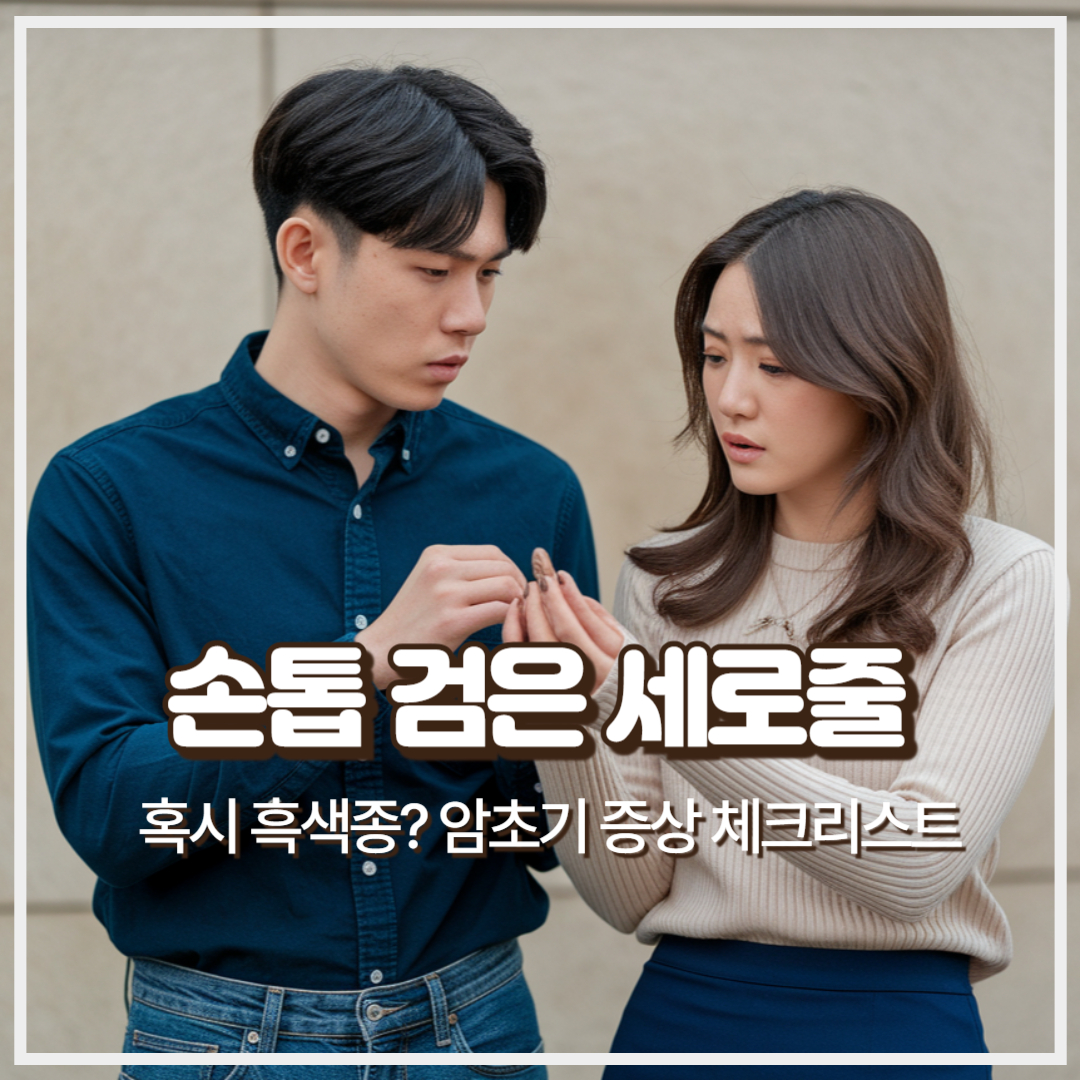 손톱 검은세로줄, 혹시 흑색종? 암 초기 증상 체크리스트