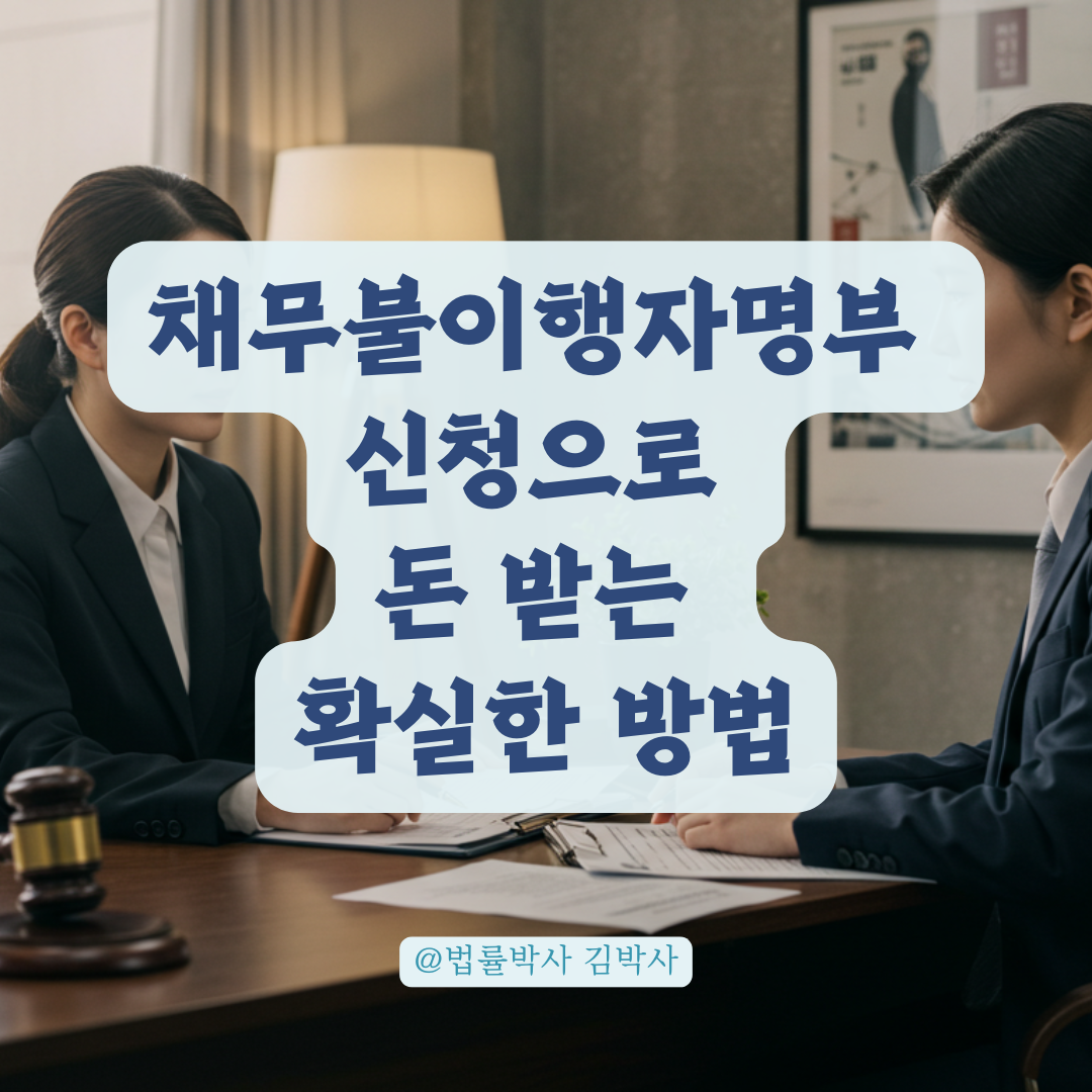 돈 못 받았을 때, 채무불이행자명부 올리는 방법과 유의사항 총정리.