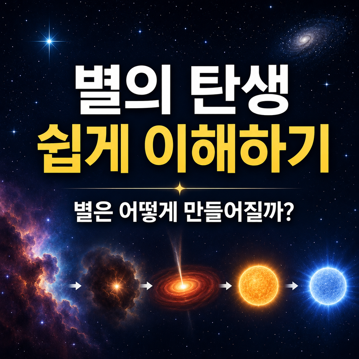 별의 탄생 쉽게 이해하기