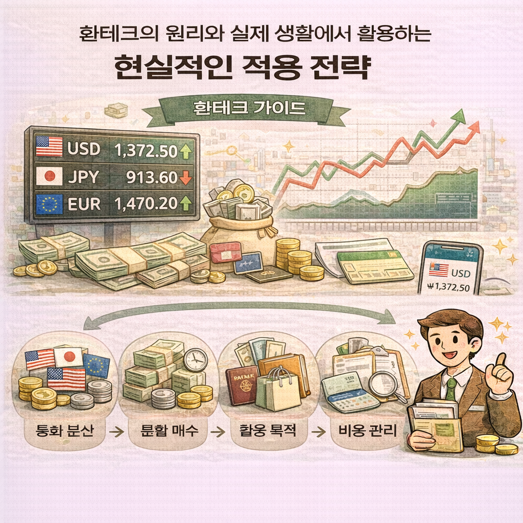 환률과 통화 기술 활용 전략 인포그래픽
