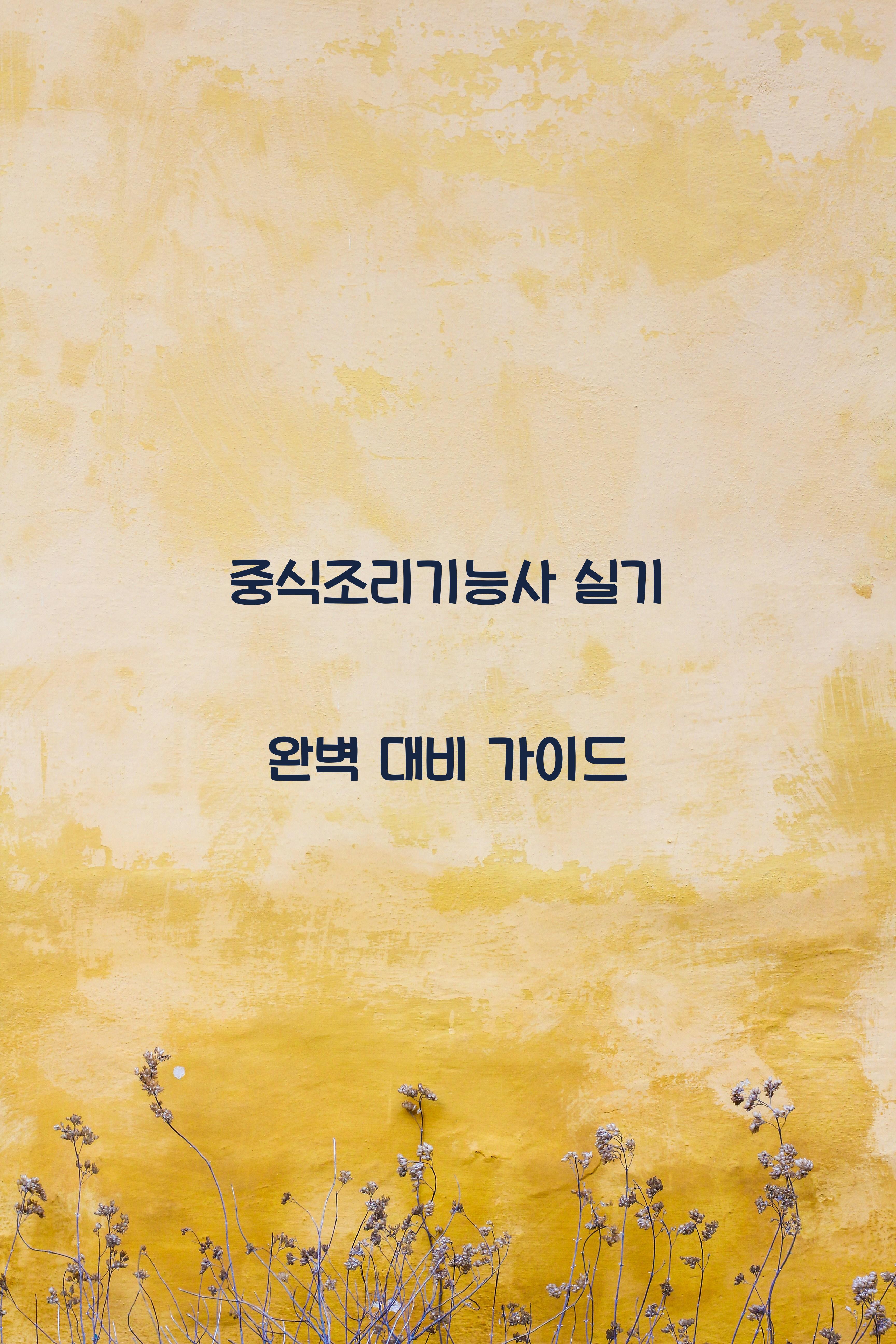 중식조리기능사