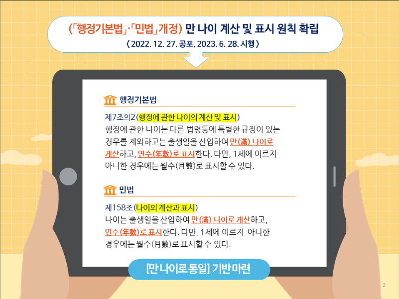 만 나이 계산기와 만 나이 계산법