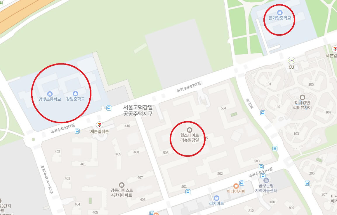 힐스테이트 리슈빌 강일 학교