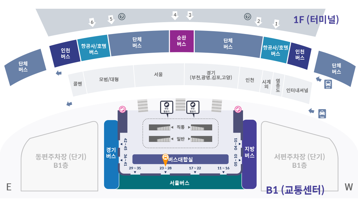 6003 제2여객터미널 승차위치