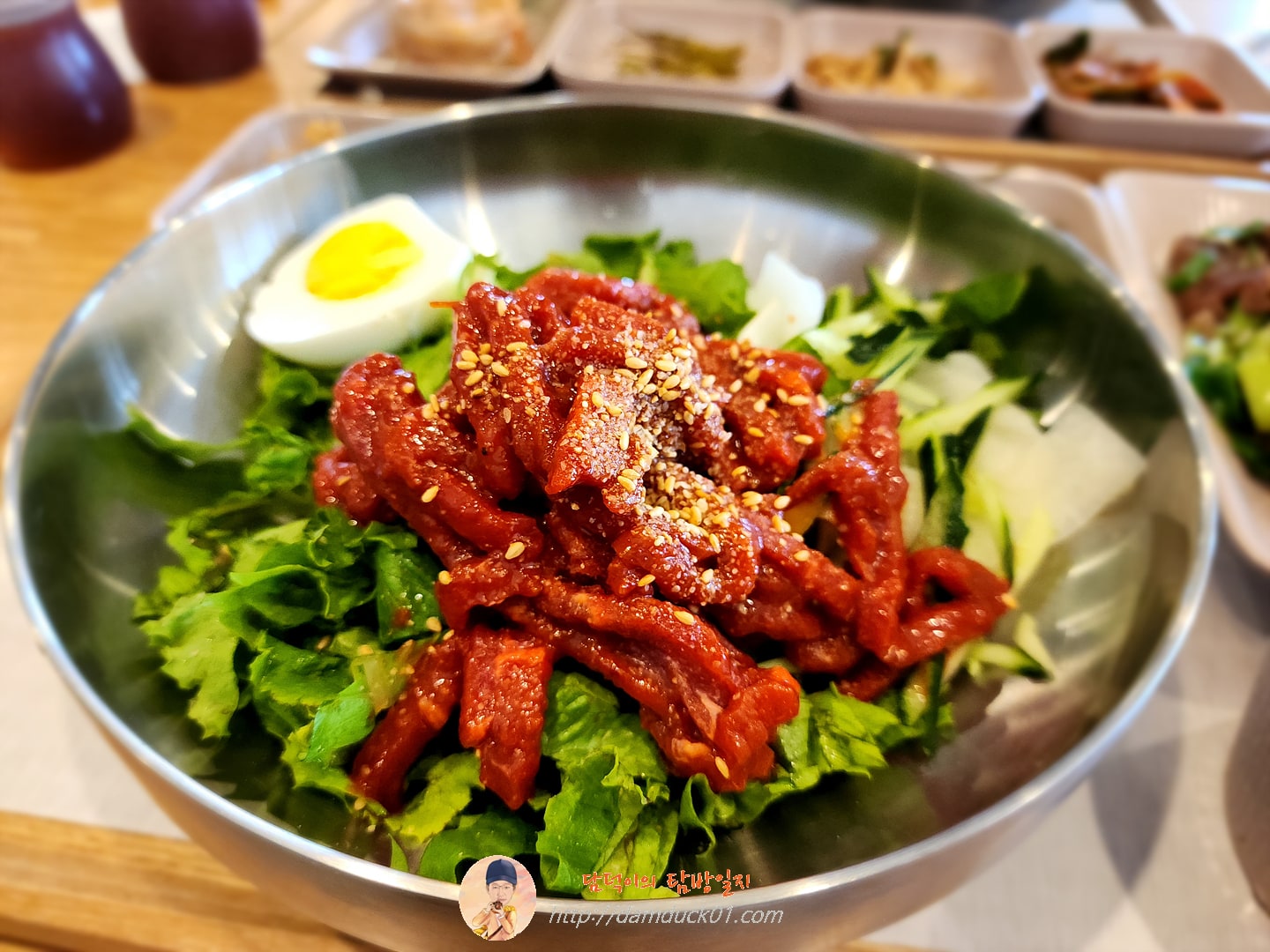 육회비빔냉면 + 연탄단품