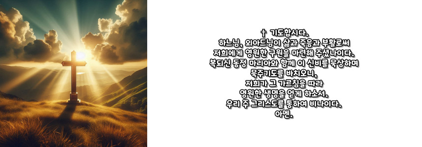 천주교 묵주기도 고통의 신비 5단