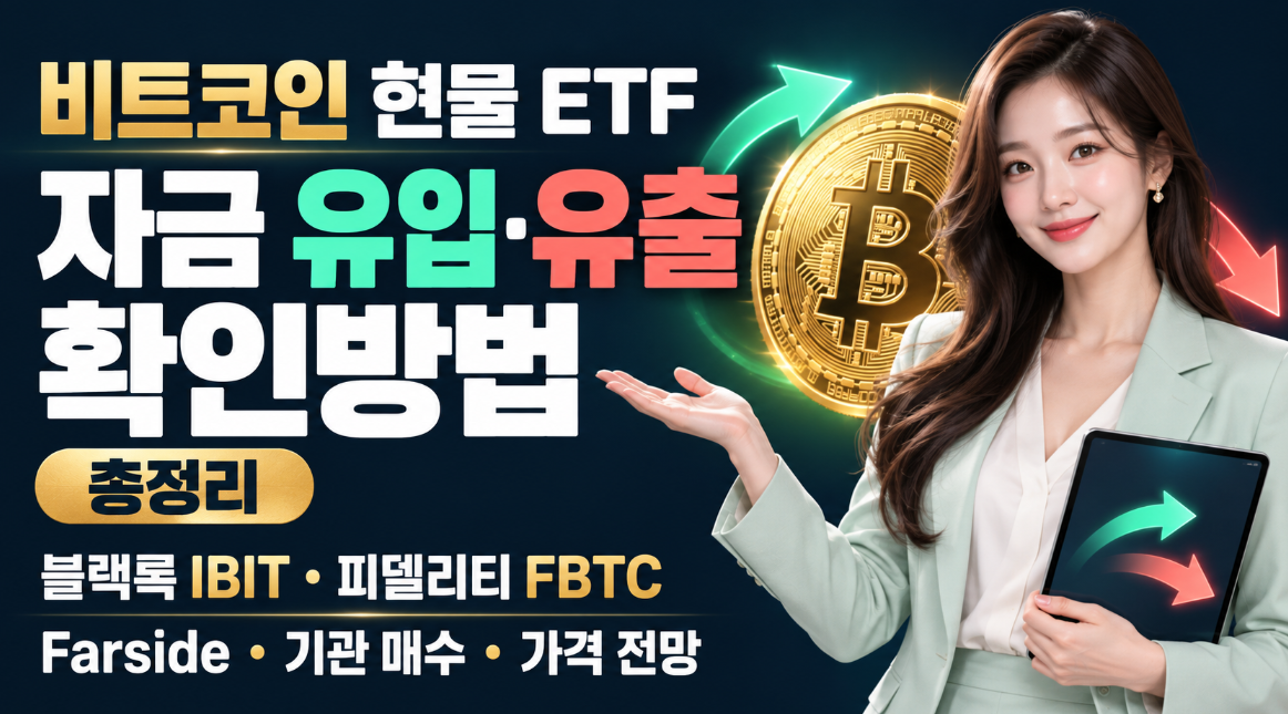비트코인 현물 ETF 자금 유입&middot;유출 확인방법 총정리｜블랙록 IBIT&middot;피델리티 FBTC&middot;Farside&middot;기관 매수&middot;가격 전망