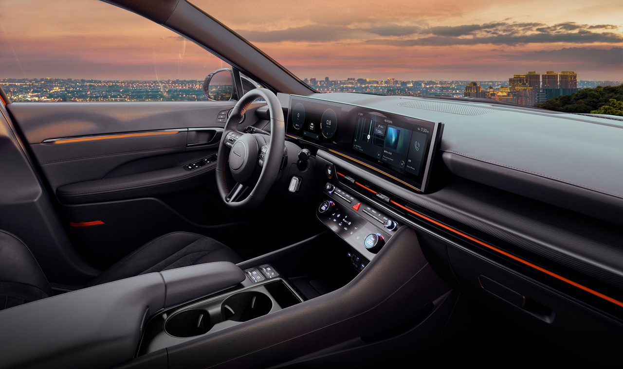 2024 쏘나타의 내장디자인