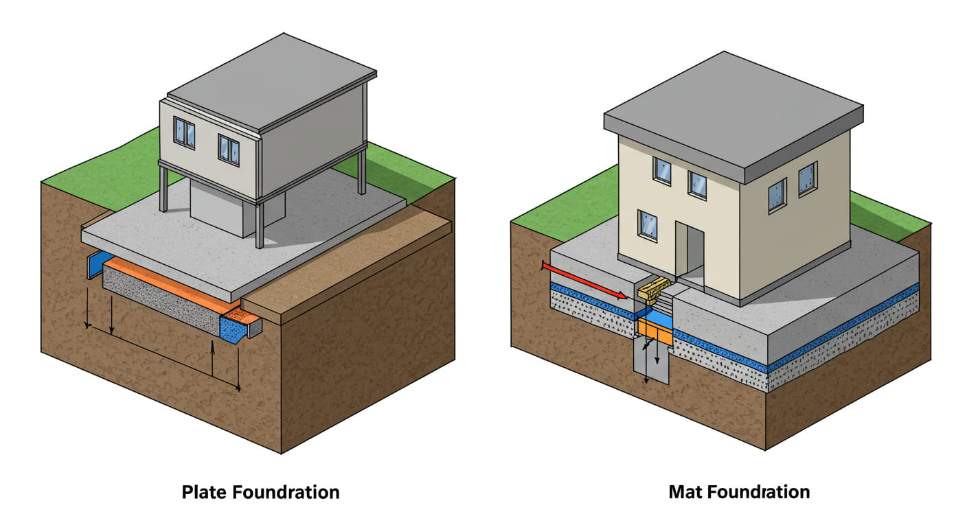 판형기초와 매트기초