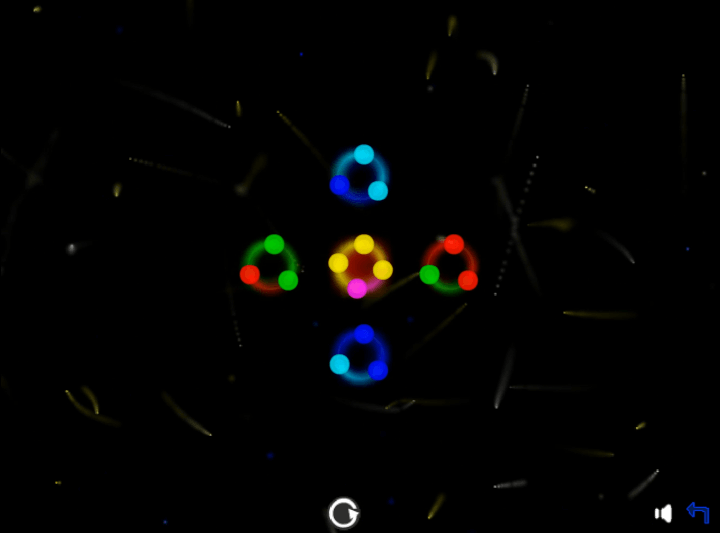 5개의-고리안에-다양한-색상의-오브를-보여주는-플레이-화면