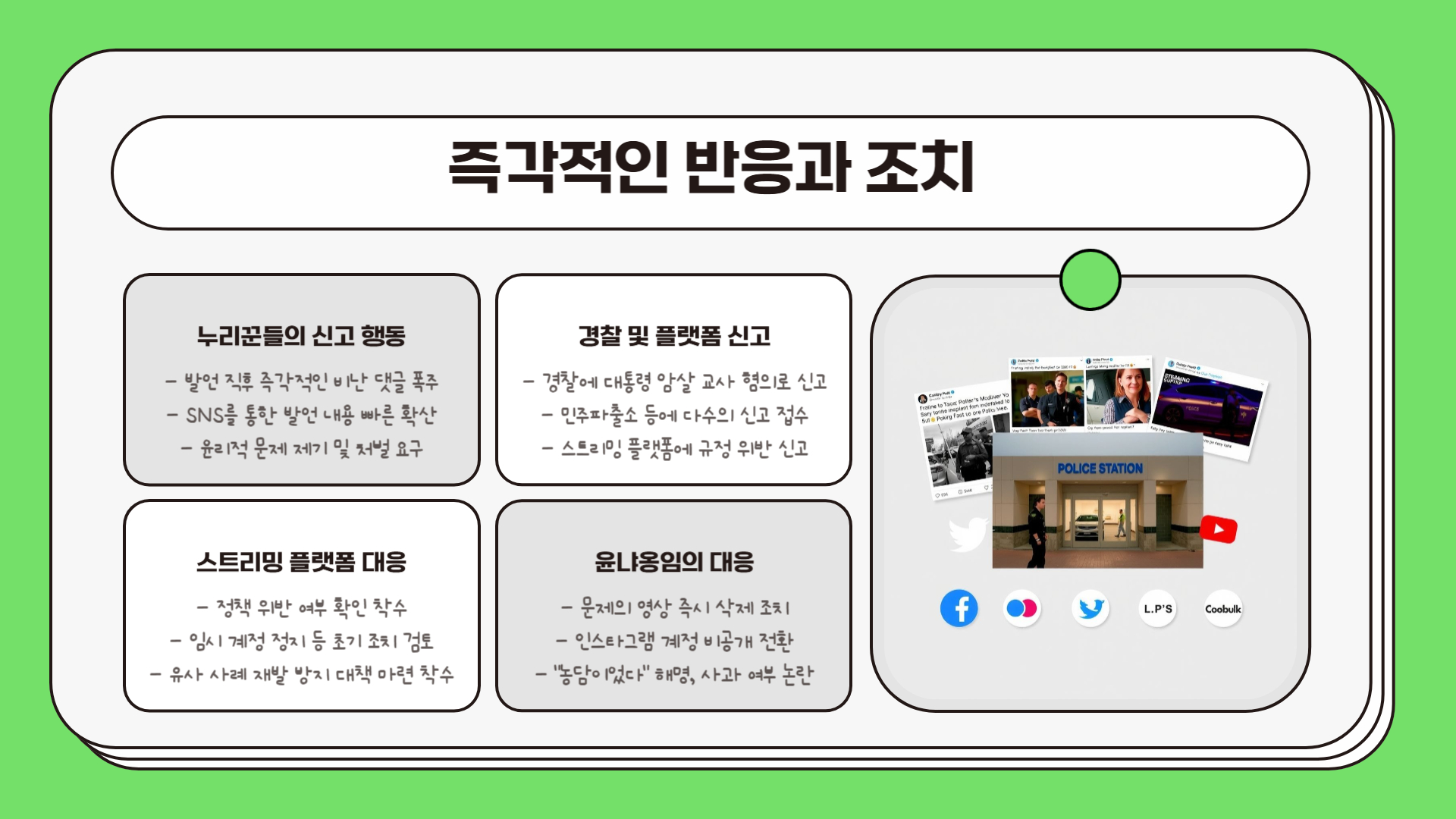 반응은? 즉시 신고 폭주