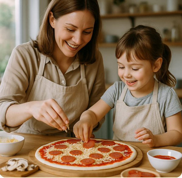 아이랑 피자 만들기 사진